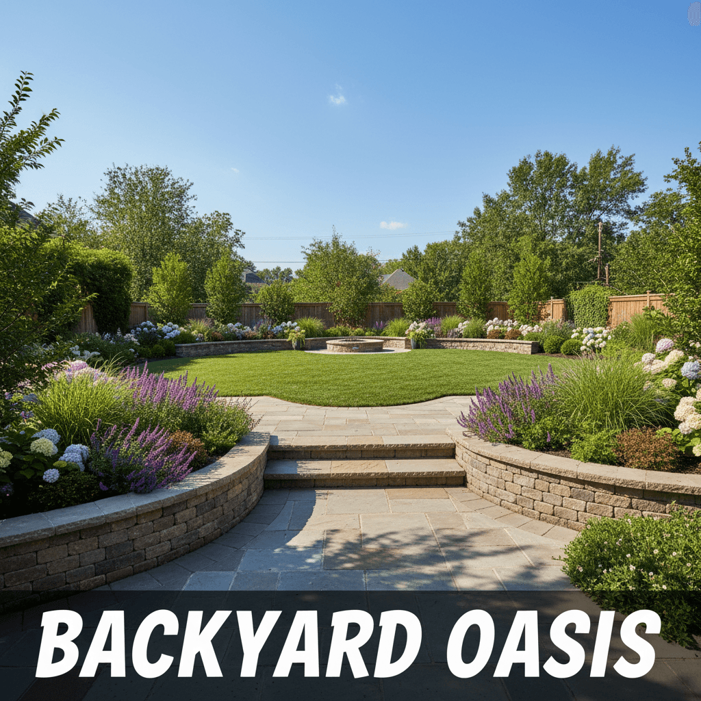 Complete backyard landscape design and maintenance transformation